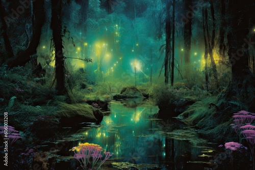The Forest's Secret Symphony: A Melodic Journey of Bioluminescence