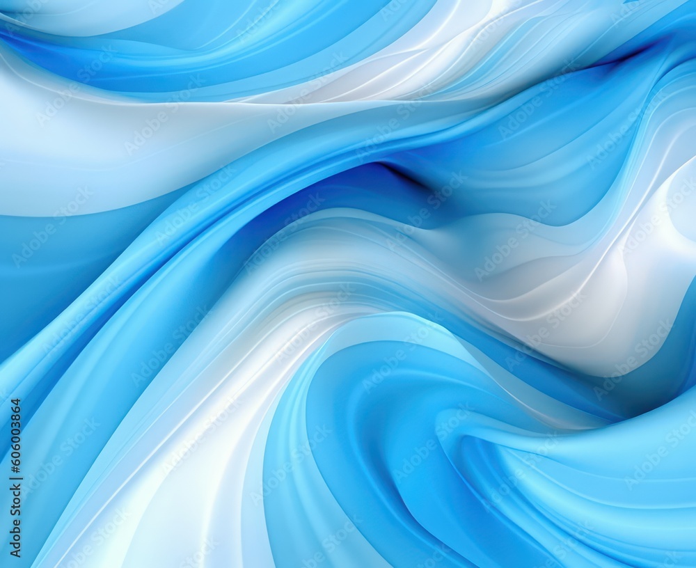 Abstract background with blue glowing waves by Generative AI Abstract background with blue glowing waves by Generative AI