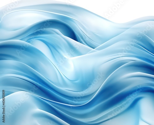 Abstract background with blue glowing waves by Generative AI