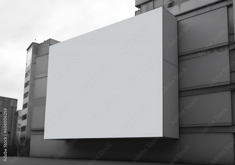 Blank billboard on the street, mockup, ai Blank billboard on the street, mockup, ai