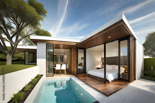 luxury modern house exterior design © Beste stock