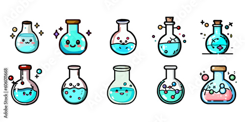 Chemistry vector set collection graphic clipart design