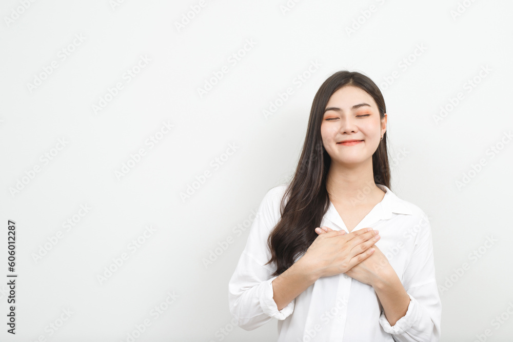 Model asian woman is emotional happy and excited to receive the prize Model asian woman is emotional happy and excited to receive the prize