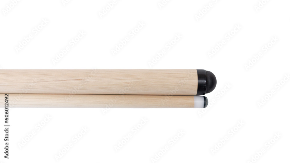 Billiard cues on a white background. Parts of a billiard cue close-up. Live photos of a billiard cue Billiard cues on a white background. Parts of a billiard cue close-up. Live photos of a billiard cue