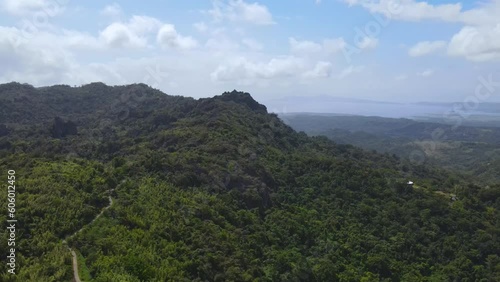 Vast forest and mountain landscape at Masungi Georeserve, Rizal, Philippines photo