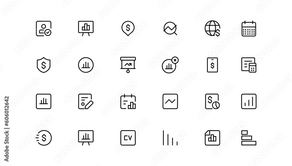 Business and Finance line icons set. Businessman outline icons collection. Money, investment, teamwork, meeting, partnership, meeting, work success Business and Finance line icons set. Businessman outline icons collection. Money, investment, teamwork, meeting, partnership, meeting, work success