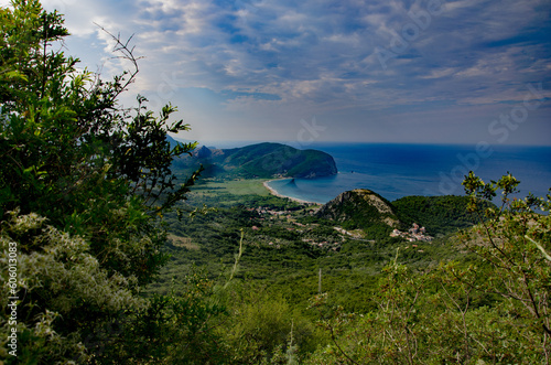 Beautiful view of Skadar lake, Buljarica beach in Budva, Montenegro photo