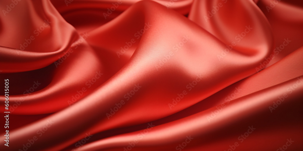 beautiful bright luxurious scarlet satin fabric lying in waves as an symbol of luxury beautiful bright luxurious scarlet satin fabric lying in waves as an symbol of luxury