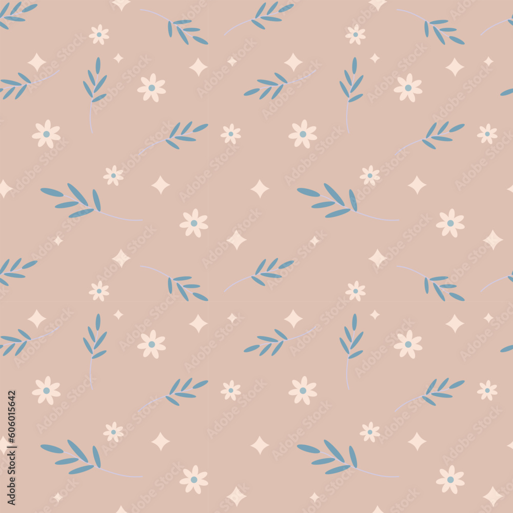 Pattern with floral ornament. Pattern with floral ornament.