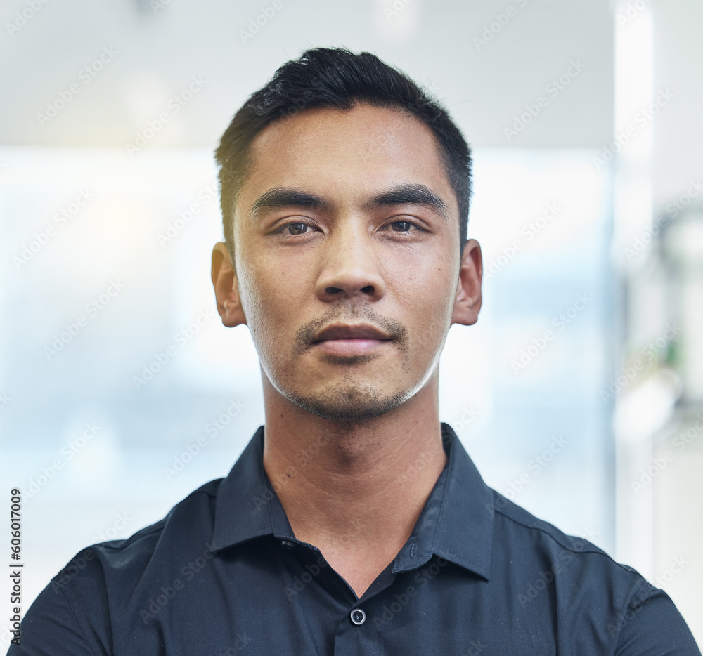 Portrait, serious and man with a career, business owner and company growth in the workplace. Face, male person or employee with startup success, professional or career with formal wear and consultant Portrait, serious and man with a career, business owner and company growth in the workplace. Face, male person or employee with startup success, professional or career with formal wear and consultant