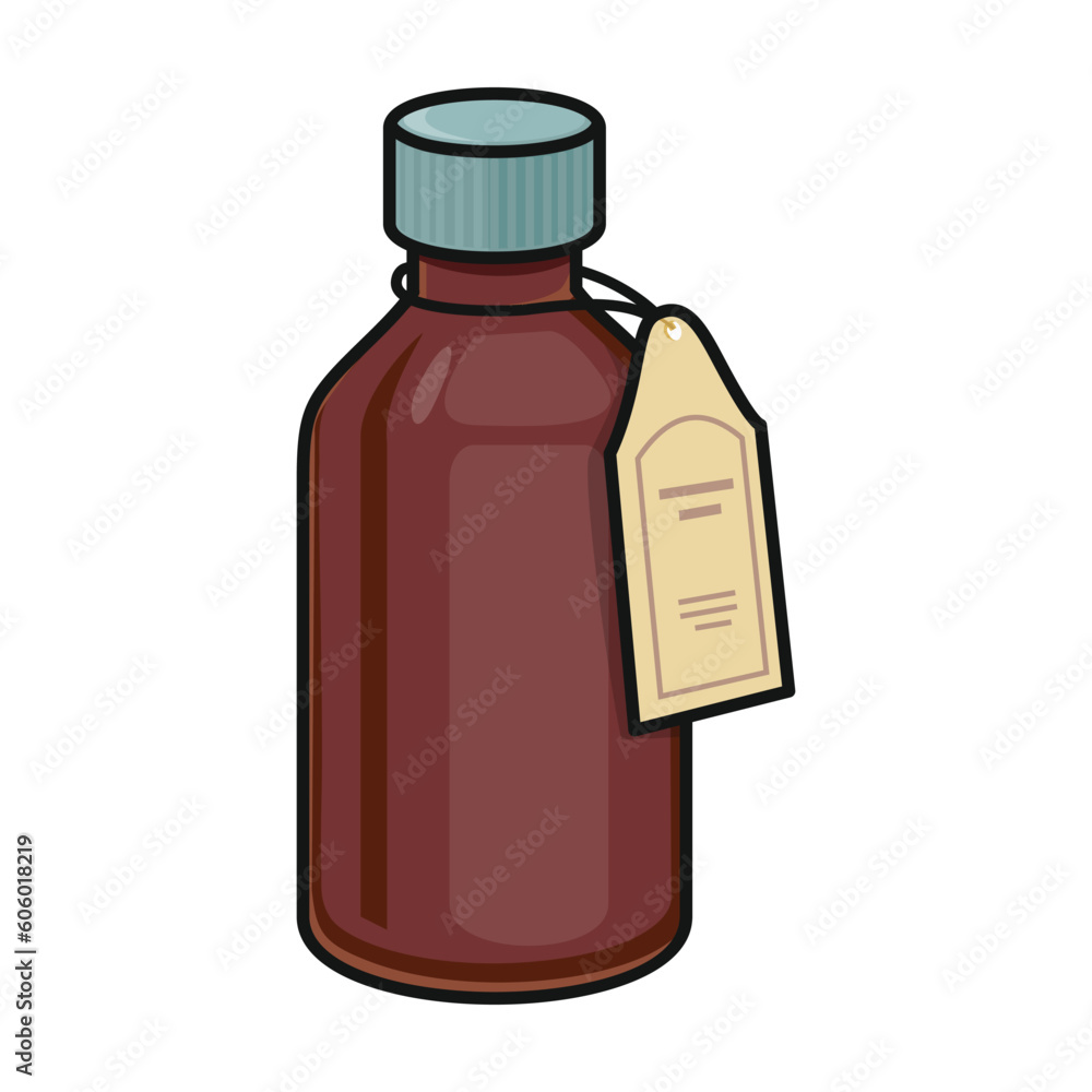 Bottle of medicine vector icon.Color vector icon isolated on white background bottle of medicine.