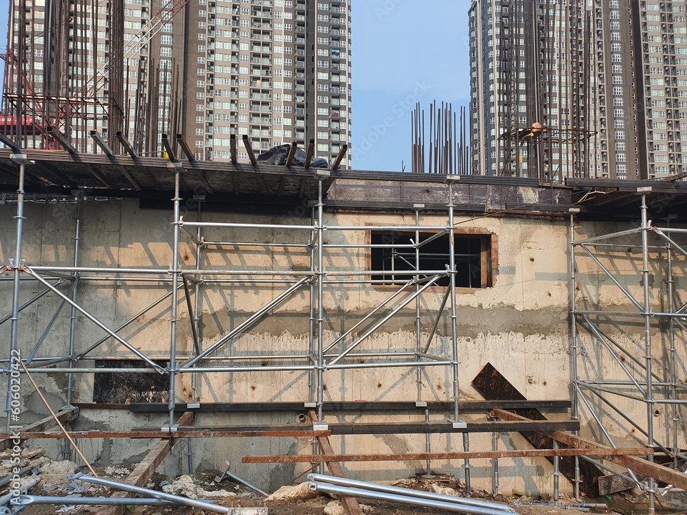 Construction of a large condo in Bangkok, Thailand, taken on 24 May 2023. Construction of a large condo in Bangkok, Thailand, taken on 24 May 2023.
