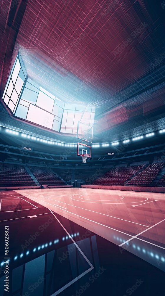 Fototapeta premium basketball stadium . Generative ai