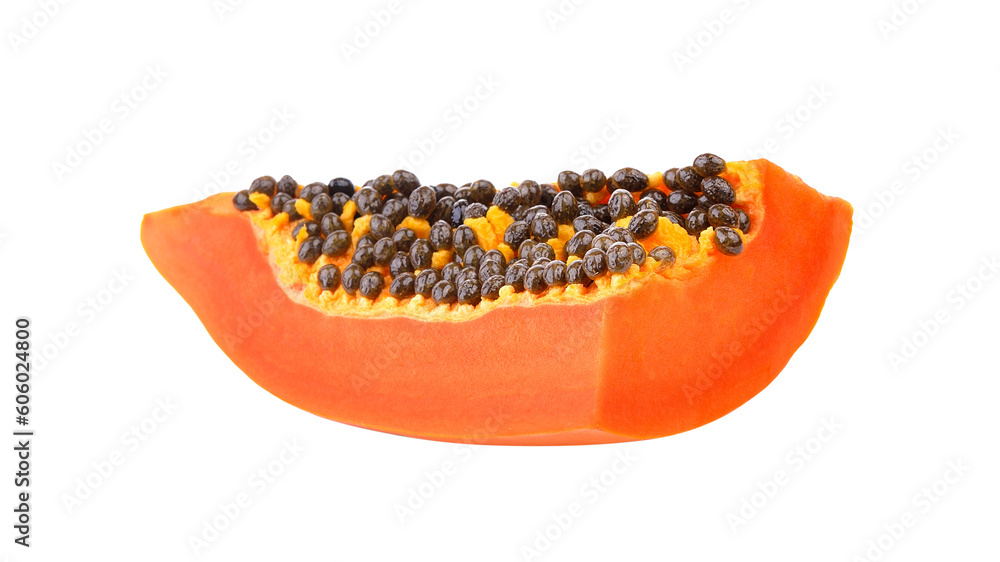 papaya slice on transparent png papaya slice on transparent png