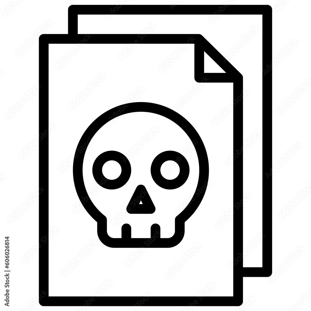 Skull outline icon Skull outline icon