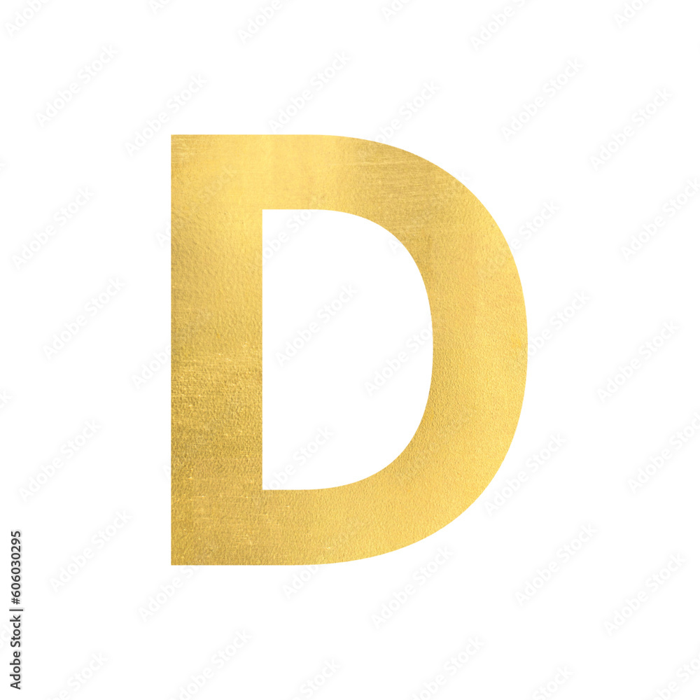 d alphabet with gold glitter d alphabet with gold glitter