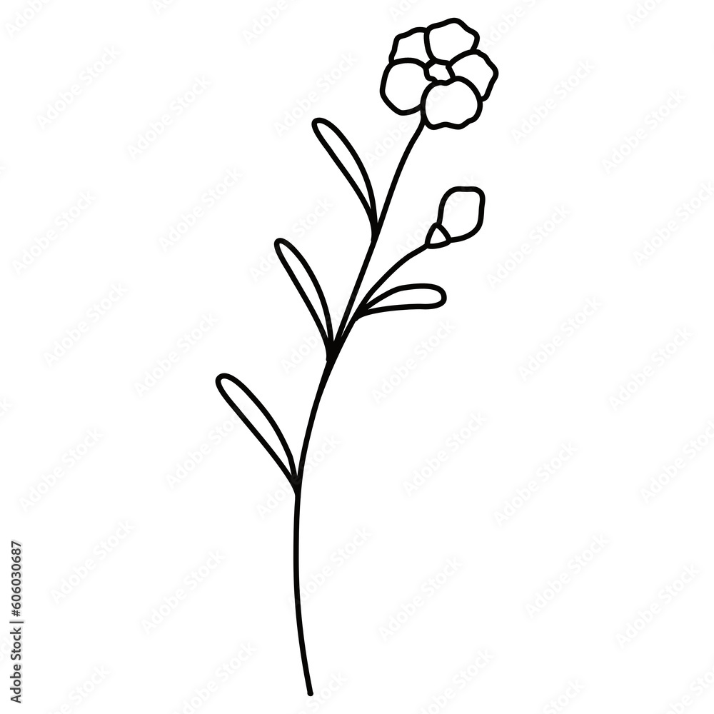 Line art floral Line art floral