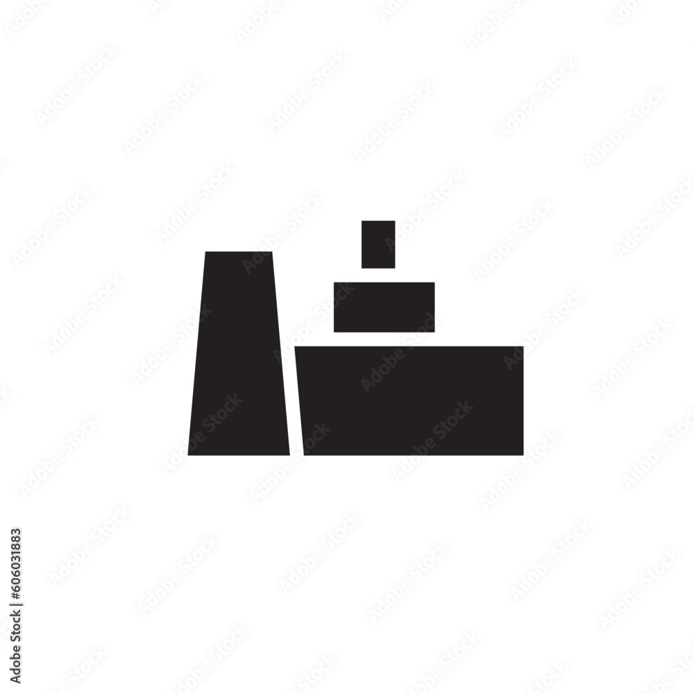 Coal Factory Plant Icon Coal Factory Plant Icon
