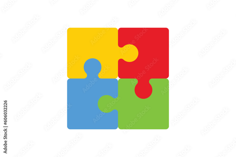 Puzzle Square logo design vector icon template Puzzle Square logo design vector icon template