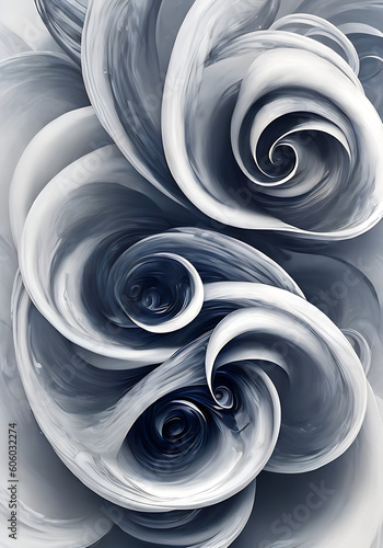 Swirling silver watercolor in Pantone .