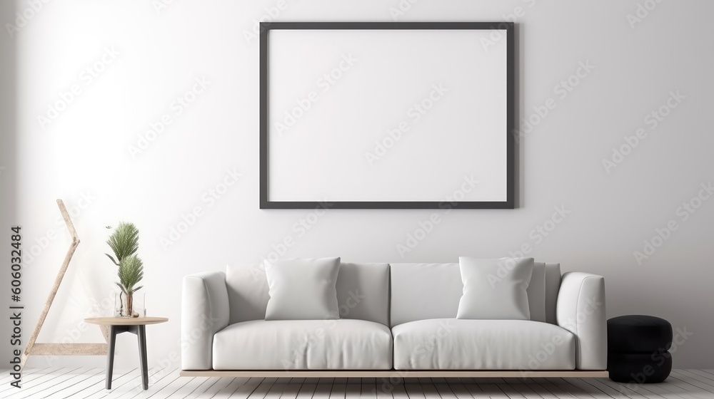 Room with blank poster Room with blank poster