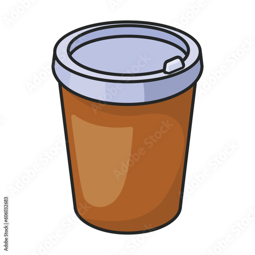 Coffee glass vector icon.Color vector icon isolated on white background coffee glass.