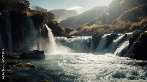 Epic view of waterfall