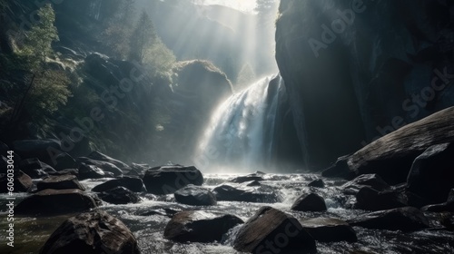 Epic view of waterfall