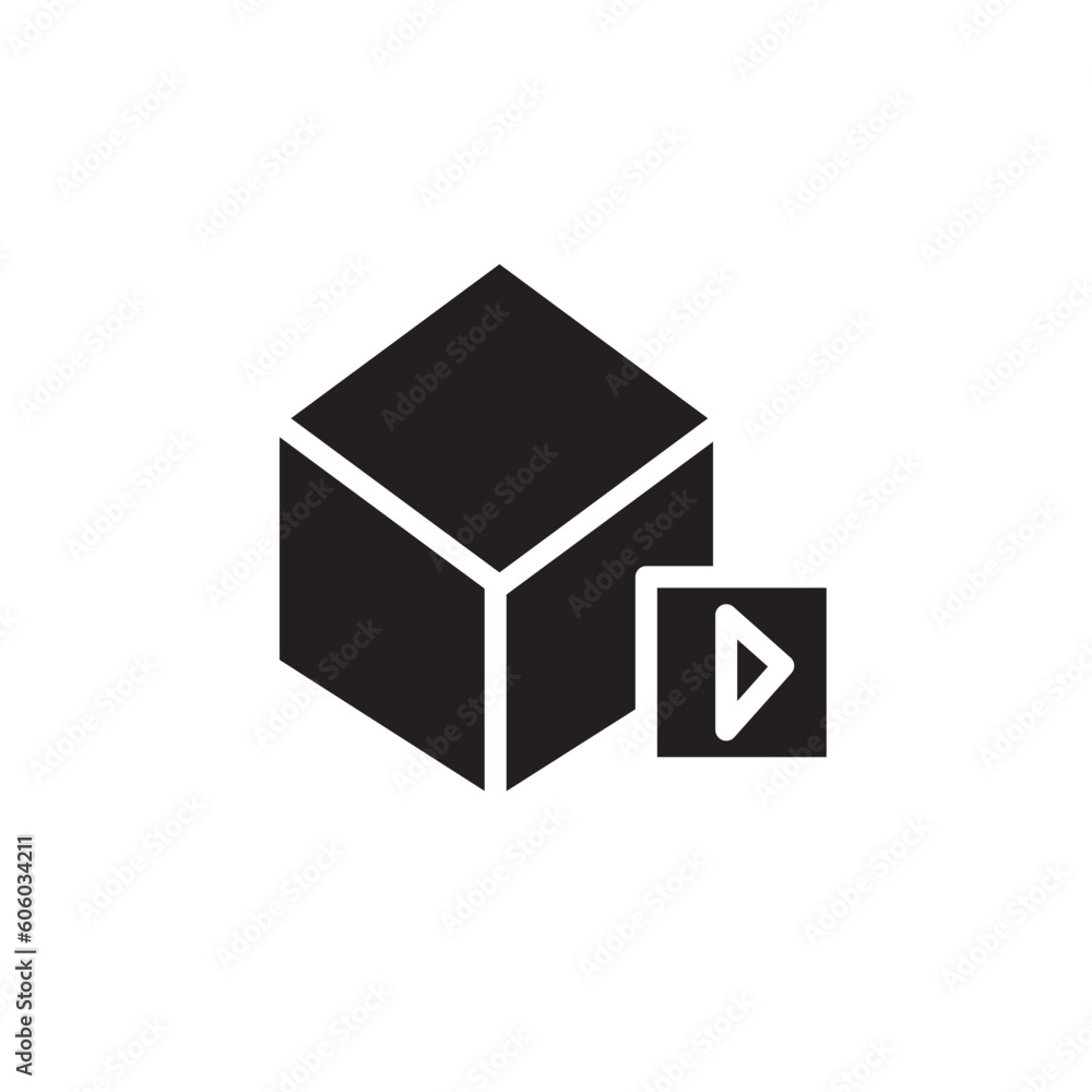 Effect Cube Play Icon Effect Cube Play Icon