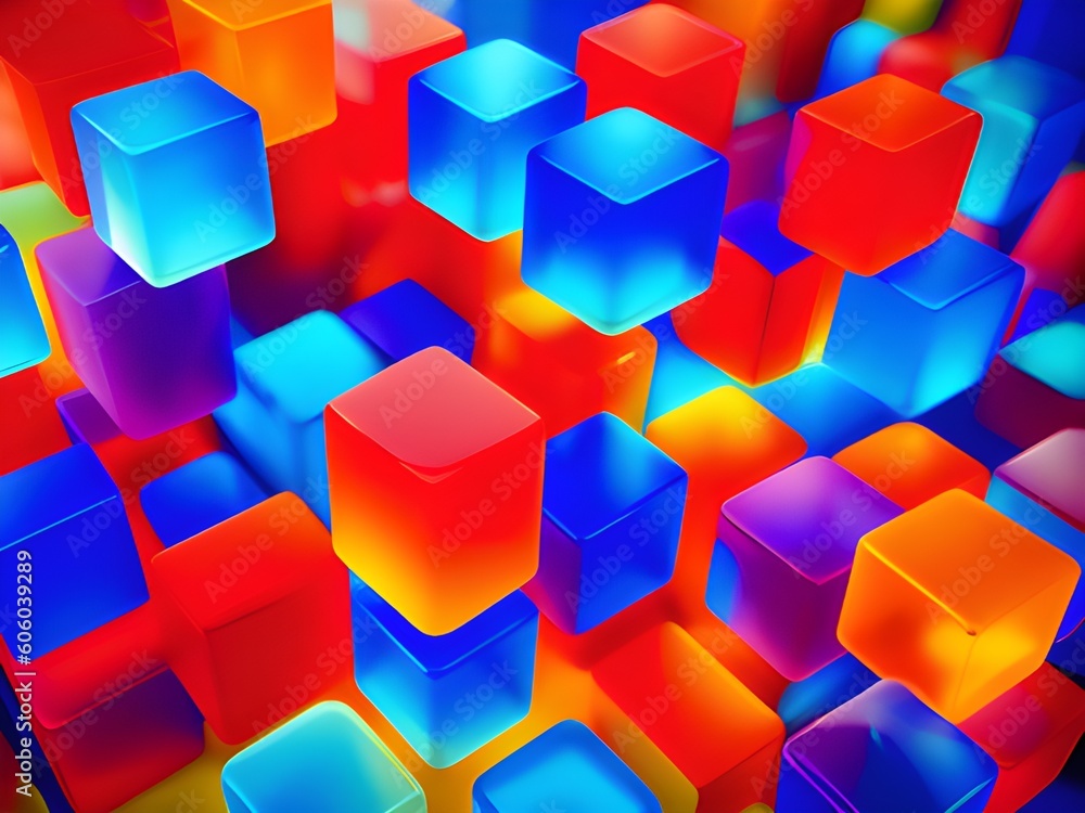 3d rendering of abstract cubes background 3d rendering of abstract cubes background