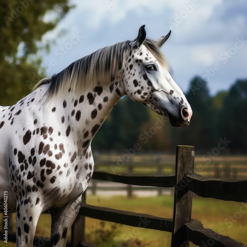 portrait of a horse in a stable