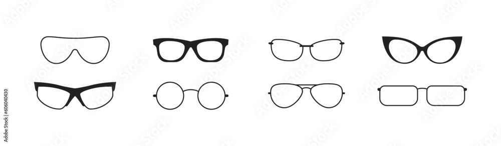 Men and women glasses, sunglasses icon set. Vector EPS 10 Men and women glasses, sunglasses icon set. Vector EPS 10