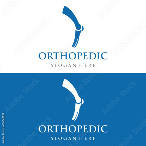 Bone or orthopedic logo template design for bone care and bone health.