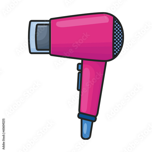 Hair dryer vector icon.Color vector icon isolated on white background hair dryer .