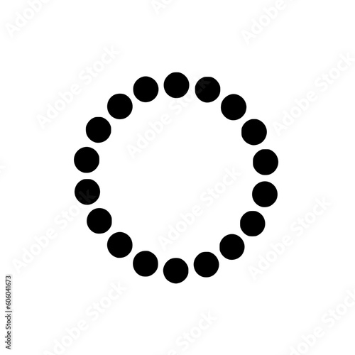 Buddhist rosary vector illustration isolated on transparent background