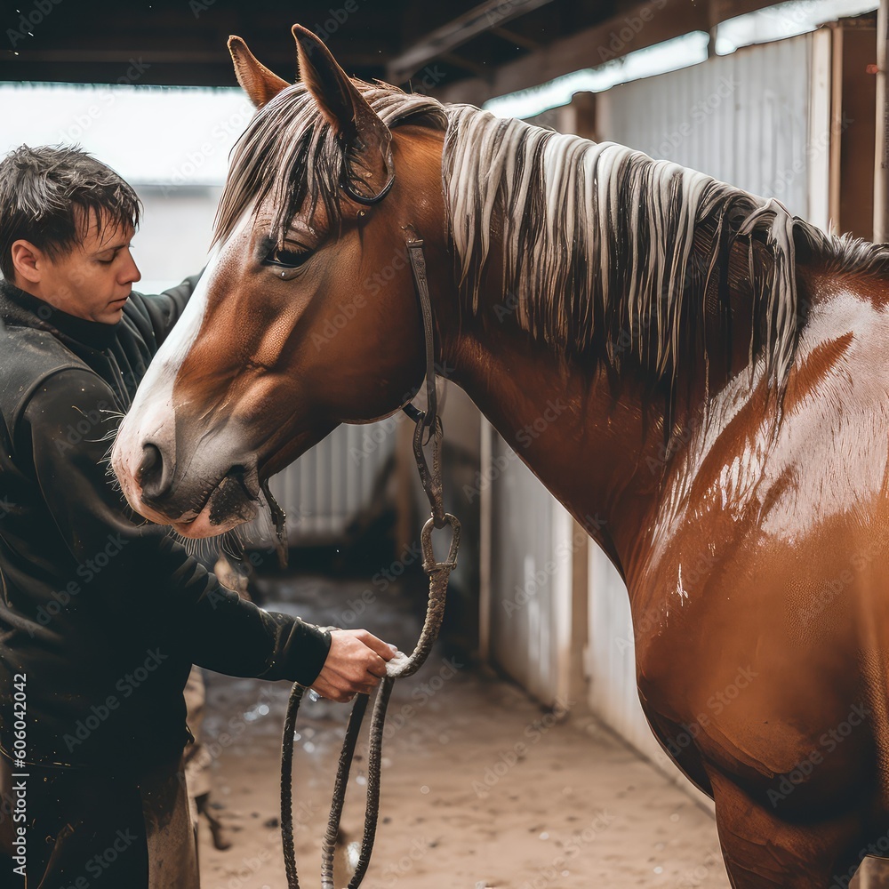 Obraz premium horse in stable