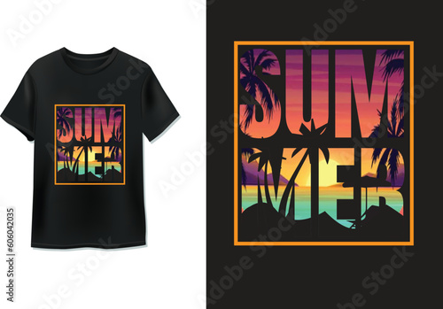 summre t shirt design vector photo