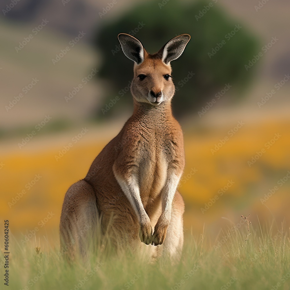 kangaroo in the grass kangaroo in the grass