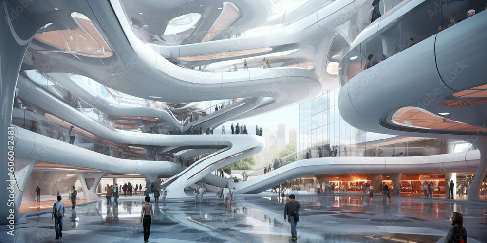 Futuristic shopping mall architecture design inspiration Futuristic shopping mall architecture design inspiration