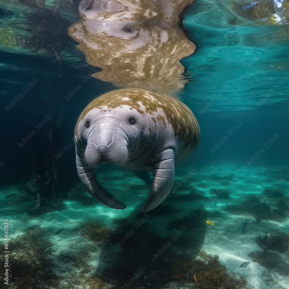 Fototapeta premium sea lion in the water