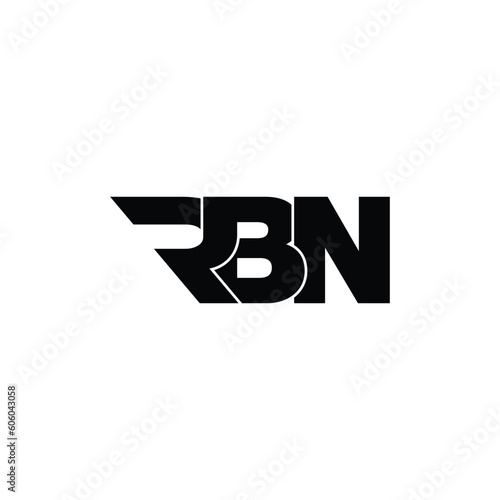 RBN letter monogram logo design vector