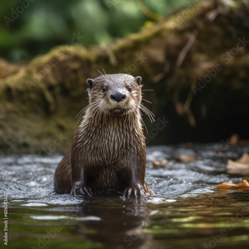otter on the water