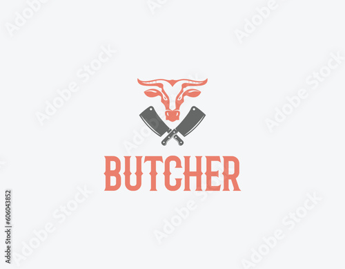 Free Download Clean Simple Butchery Business Logo Design Template - GFXLoad
