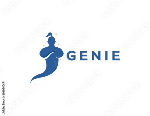 Simple Clean Genie Logo Design Template photo