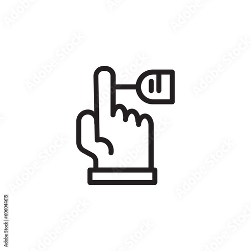 Blood Finger Hand Outline Icon