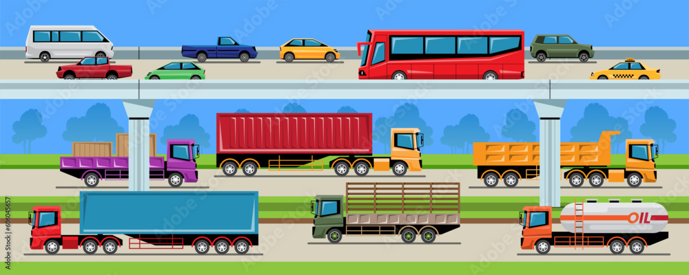 VECTOR EPS10 - transport vehicle in the city. VECTOR EPS10 - transport vehicle in the city.
