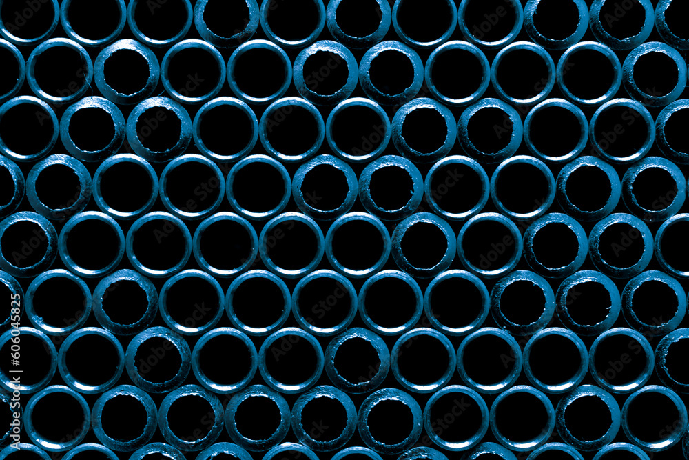 tubes arranged in a honeycomb. tubes arranged in a honeycomb.