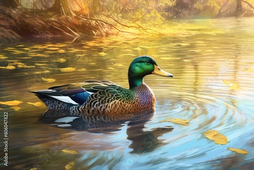 duck on the lake