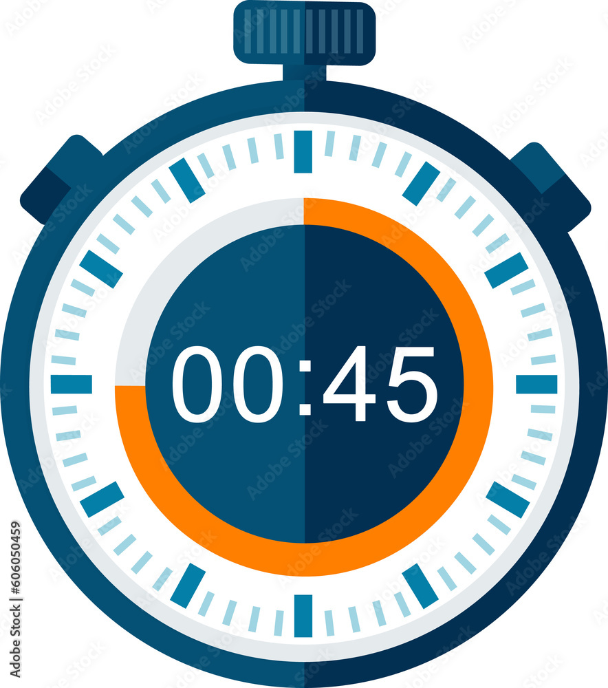 Icona cronometro in stile piatto, timer su sfondo a colori. Orologio sportivo. Elemento di progettazione per il progetto aziendale trasparente isolato 45 Icona cronometro in stile piatto, timer su sfondo a colori. Orologio sportivo. Elemento di progettazione per il progetto aziendale trasparente isolato 45