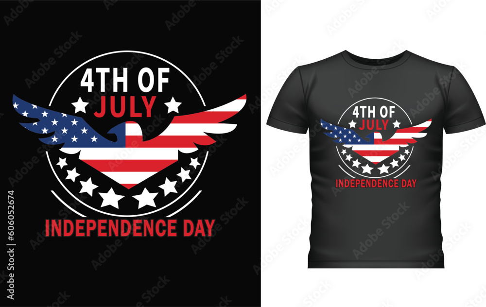 4th of July Happy Independent day T-shirt design 4th of July Happy Independent day T-shirt design
